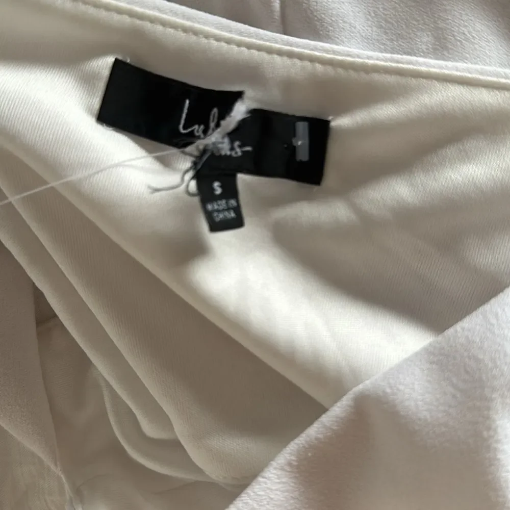 Lulus Compelling Perfection White Halter Wide-Leg Two-Piece‎ Jumpsuit
